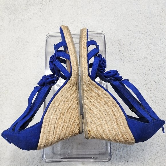 Cato Blue Wedge Sandals Size 10M - Picture 7 of 11